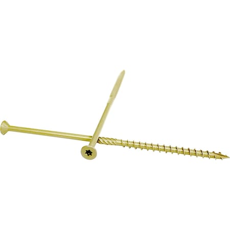 Woodpro Wood Screw, #10, 4-3/4 in, Gold Stainless Steel Torx Drive, 50 PK AP10X434-50